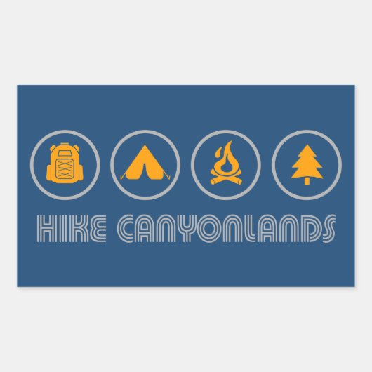 Nationaal park Hike Canyonlands Rechthoekige Sticker (Voorkant)