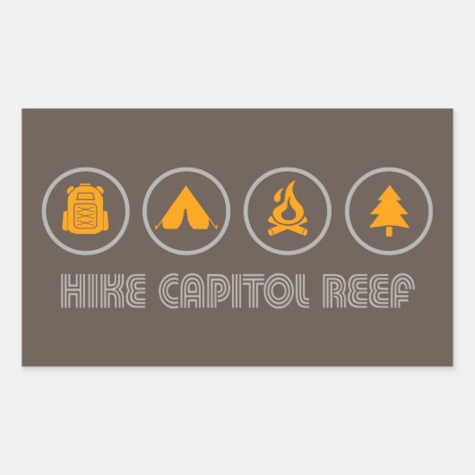 Nationaal park Hike Capitol reef Rechthoekige Sticker (Voorkant)