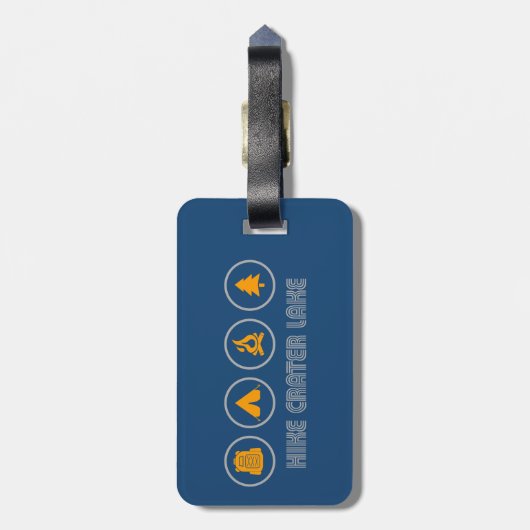 Nationaal park Hike Crater Lake Bagagelabel (Achterkant verticaal)