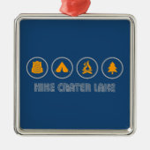 Nationaal park Hike Crater Lake Metalen Ornament (Voorkant)