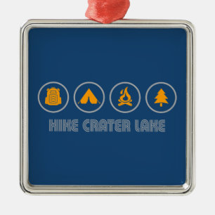 Nationaal park Hike Crater Lake Metalen Ornament