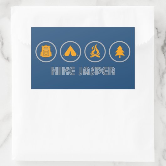 Nationaal Park Hike Jasper Rechthoekige Sticker (Tas)