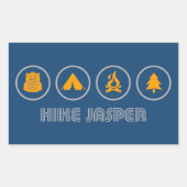 Nationaal Park Hike Jasper Rechthoekige Sticker (Voorkant)