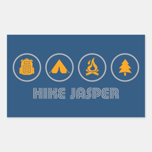 Nationaal Park Hike Jasper Rechthoekige Sticker (Voorkant)