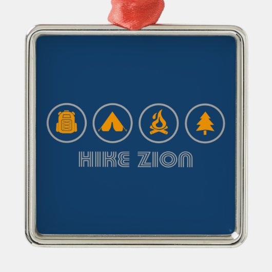 Nationaal park Hike Zion Metalen Ornament (Voorkant)