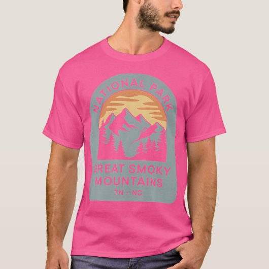 Nationaal park Hiking Souveni - Grote rokergebergt T-shirt (Voorkant)