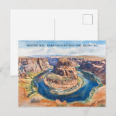 Nationaal park hoefijzer Bend Grand Canyon Briefkaart (Voorkant / Achterkant)