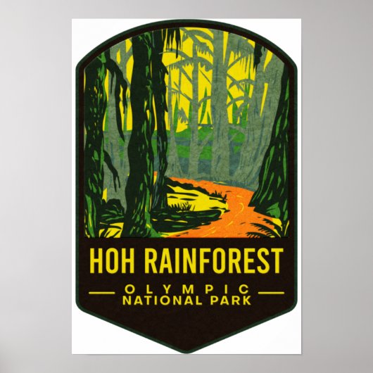 Nationaal park Hoh Rain Forest Poster (Voorkant)