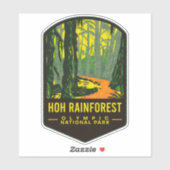 Nationaal park Hoh Rain Forest Sticker (Vel)
