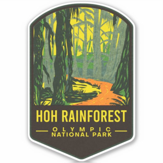 Nationaal park Hoh Rain Forest Sticker (Voorkant)