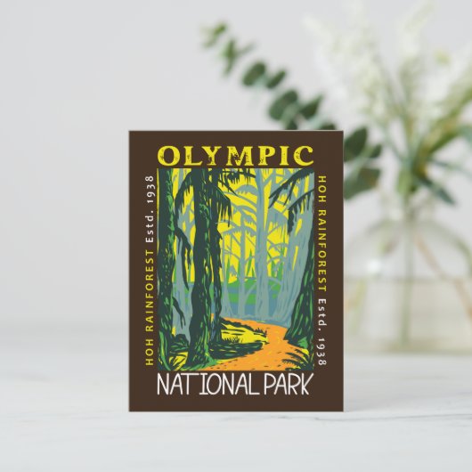 Nationaal park Hoh Rainforest Distress Briefkaart (Staand voorkant)