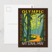 Nationaal park Hoh Rainforest Distress Briefkaart (Voorkant / Achterkant)