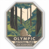 Nationaal park Hoh Rainforest  Sticker (Voorkant)