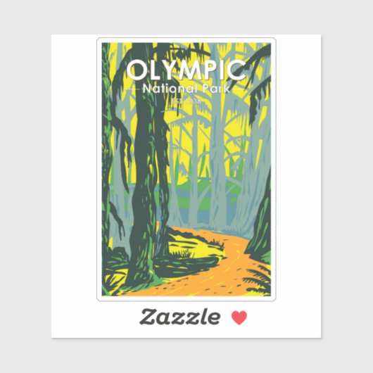 Nationaal park Hoh Rainforest  Sticker (Vel)