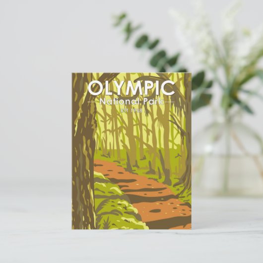 Nationaal park Hoh Rainforest Washington Briefkaart (Staand voorkant)
