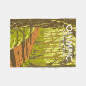 Nationaal park Hoh Rainforest Washington Fleece Deken (Voorkant (Horizontaal))