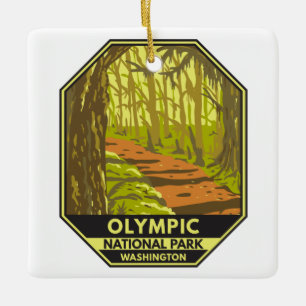 Nationaal park Hoh Rainforest Washington Keramisch Ornament