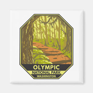 Nationaal park Hoh Rainforest Washington Magneet