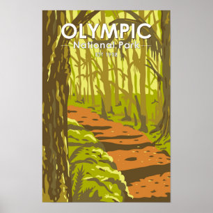 Nationaal park Hoh Rainforest Washington Poster
