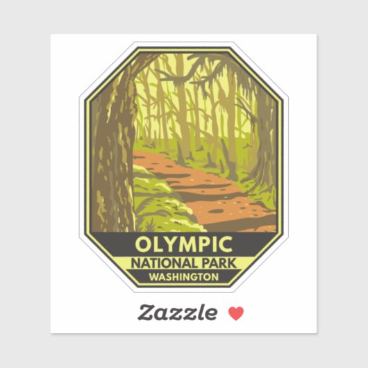 Nationaal park Hoh Rainforest Washington Sticker (Vel)