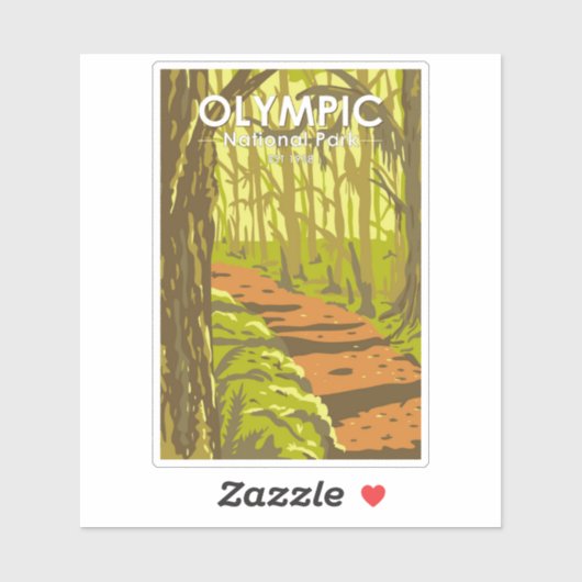 Nationaal park Hoh Rainforest Washington WA Sticker (Vel)