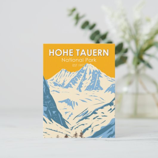 Nationaal park Hohe Tauern Alpine Oostenrijk Vinta Briefkaart (Staand voorkant)