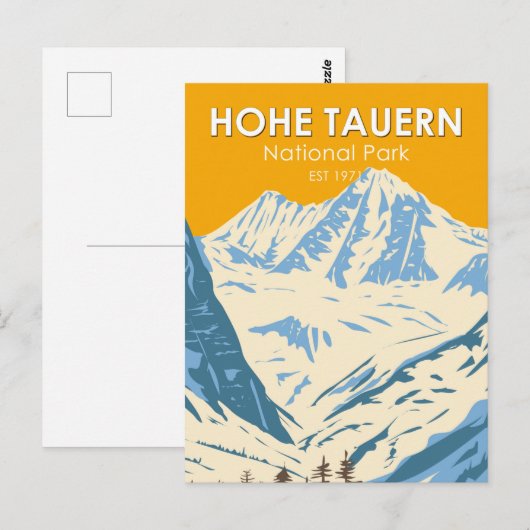 Nationaal park Hohe Tauern Alpine Oostenrijk Vinta Briefkaart (Voorkant / Achterkant)
