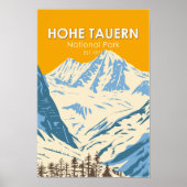 Nationaal park Hohe Tauern Alpine Oostenrijk Vinta Poster (Voorkant)