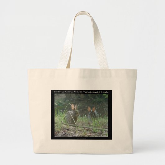 Nationaal park Hot Springs, AR Wild Rabbits Gifts Grote Tote Bag (Voorkant)