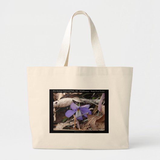 Nationaal park Hot Springs, AR Wild Violets Gifts Grote Tote Bag (Voorkant)