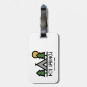 Nationaal park Hot Springs Bagagelabel (Achterkant verticaal)