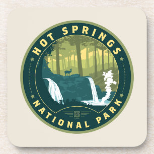 Nationaal park Hot Springs Bier Onderzetter