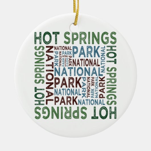 Nationaal park Hot Springs Keramisch Ornament (Voorkant)
