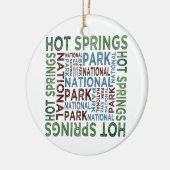 Nationaal park Hot Springs Keramisch Ornament (Links)
