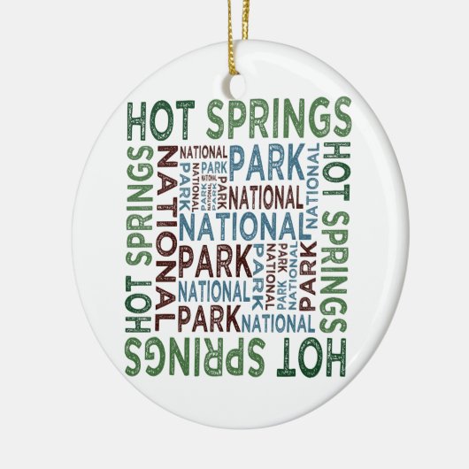 Nationaal park Hot Springs Keramisch Ornament (Links)