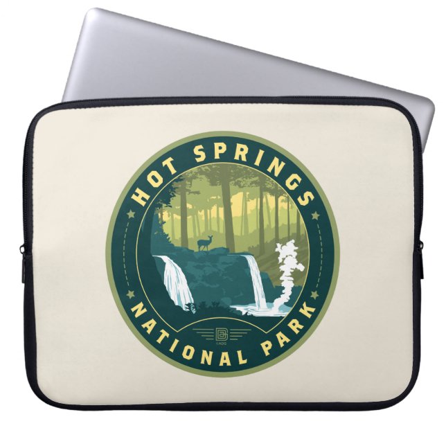 Nationaal park Hot Springs Laptop Sleeve (Voorkant)