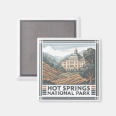 Nationaal park Hot Springs Magneet (Voorkant / Achterkant)
