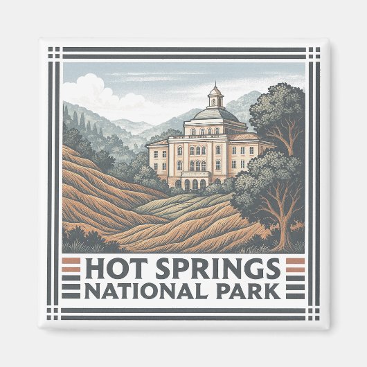 Nationaal park Hot Springs Magneet (Voorkant)