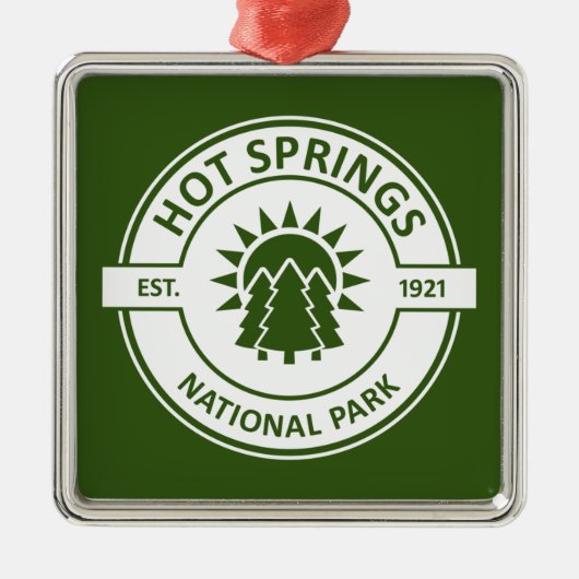 Nationaal park Hot Springs Metalen Ornament (Voorkant)