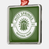 Nationaal park Hot Springs Metalen Ornament (Links)