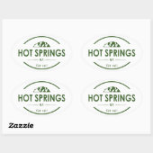 Nationaal park Hot Springs Ovale Sticker (Vel)