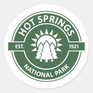 Nationaal park Hot Springs Ronde Sticker