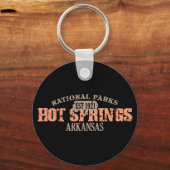 Nationaal park Hot Springs Sleutelhanger (Voorkant)