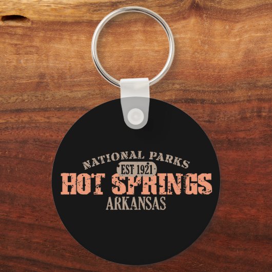 Nationaal park Hot Springs Sleutelhanger (Voorkant)