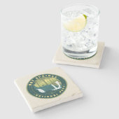 Nationaal park Hot Springs Stenen Onderzetter (Zijkant)