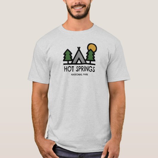 Nationaal park Hot Springs T-shirt (Voorkant)