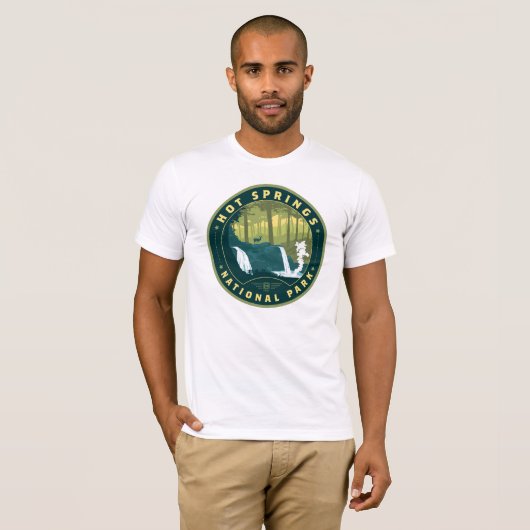 Nationaal park Hot Springs T-shirt (Voorkant volledig)
