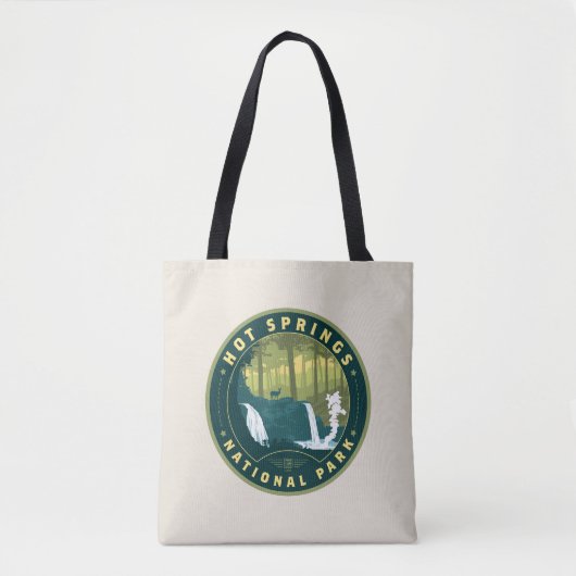 Nationaal park Hot Springs Tote Bag (Voorkant)