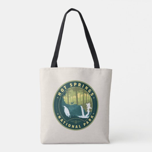 Nationaal park Hot Springs Tote Bag (Achterkant)