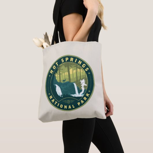 Nationaal park Hot Springs Tote Bag (Dichtbij)